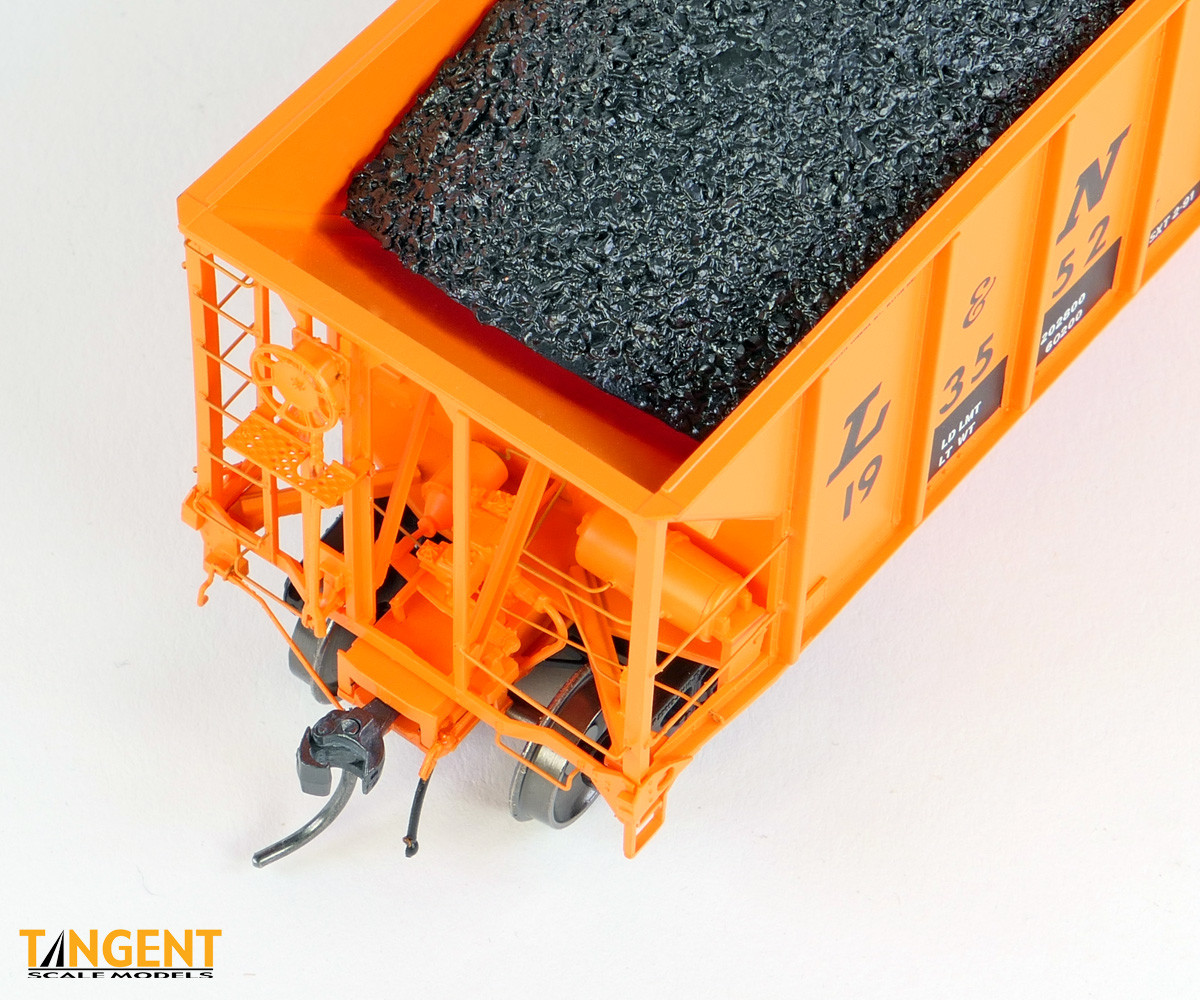 Tangent Scale Models HO 32015-02 Bethlehem Steel 3350CuFt Quad Coal Hopper CSXT Era 'Ex-L&N Orange' 1991+ L&N #193516