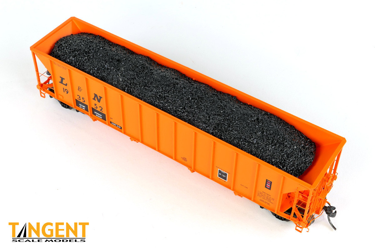 Tangent Scale Models HO 32015-04 Bethlehem Steel 3350CuFt Quad Coal Hopper CSXT Era 'Ex-L&N Orange' 1991+ L&N #193533