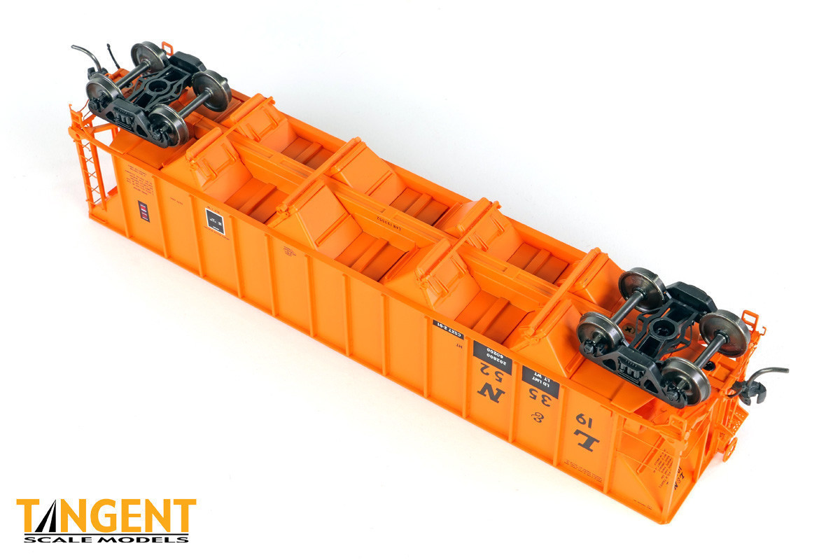 Tangent Scale Models HO 32015-08 Bethlehem Steel 3350CuFt Quad Coal Hopper CSXT Era 'Ex-L&N Orange' 1991+ L&N #193639
