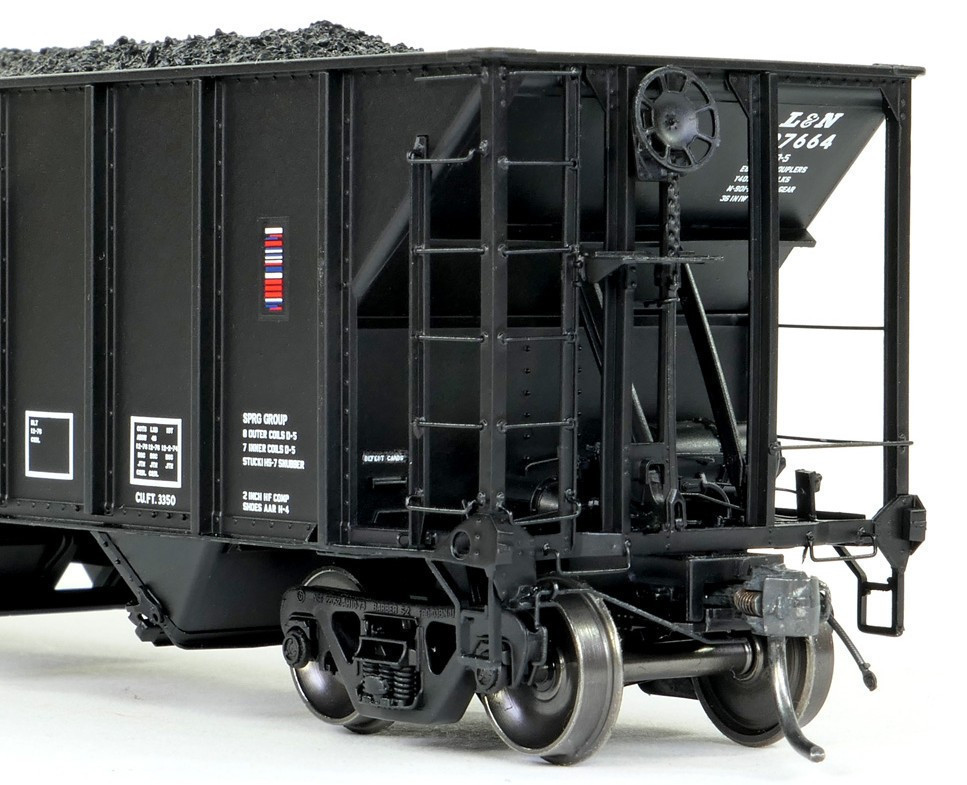 Tangent Scale Models HO 32016-11 Bethlehem Steel 3350CuFt Quad Coal Hopper Louisville & Nashville 'Delivery White Slant 1976' LN #197382