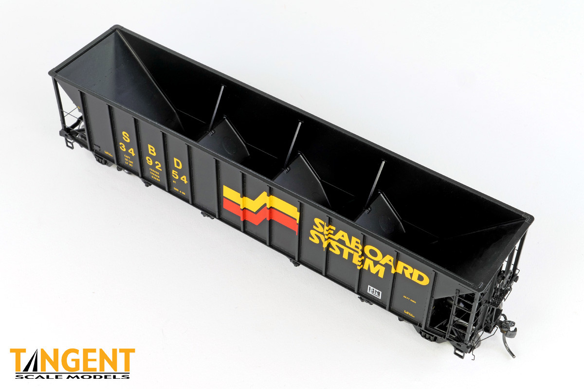 Tangent Scale Models HO 32018-02 Bethlehem Steel 3350CuFt Quad Coal Hopper Seaboard System 'Seaboard Repaint 1986+' SBD #349172