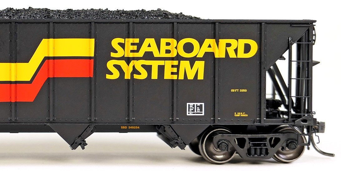 Tangent Scale Models HO 32018-08 Bethlehem Steel 3350CuFt Quad Coal Hopper Seaboard System 'Seaboard Repaint 1986+' SBD #349343