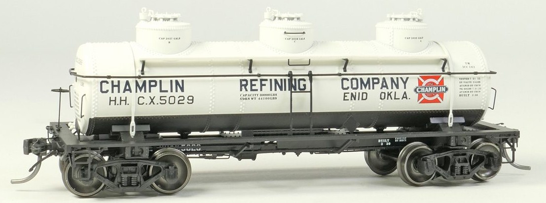 Tangent Scale Models HO 11516-04 General American 6,000 Gal 3-Compartment Tank Car 'Champlin Refining Company 1952+' HHCX #5029