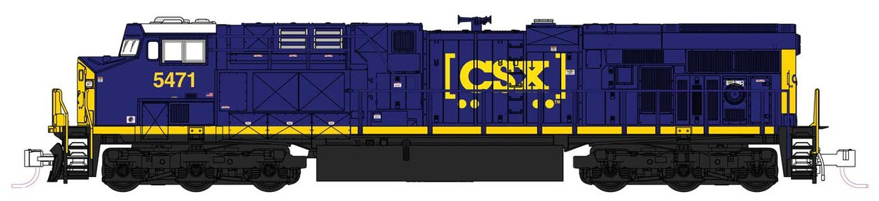 Kato N 176-8964-LS-DMW with DCC/ESU LokSound V5 GE ES40DC GEVO Locomotive CSX #5471