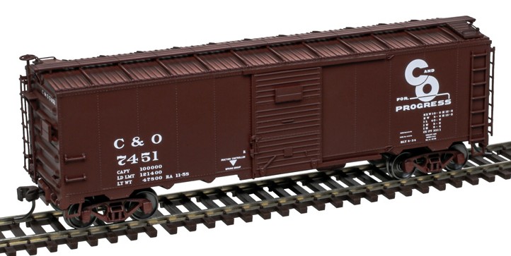 Atlas Master HO 20007763 1932 ARA 40' Steel Boxcar Chesapeake & Ohio C&O #7438