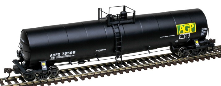 Atlas Master HO 20007629 ACF 23,500-Gallon Tank Car AG Processing 'Black' ACFX #75588