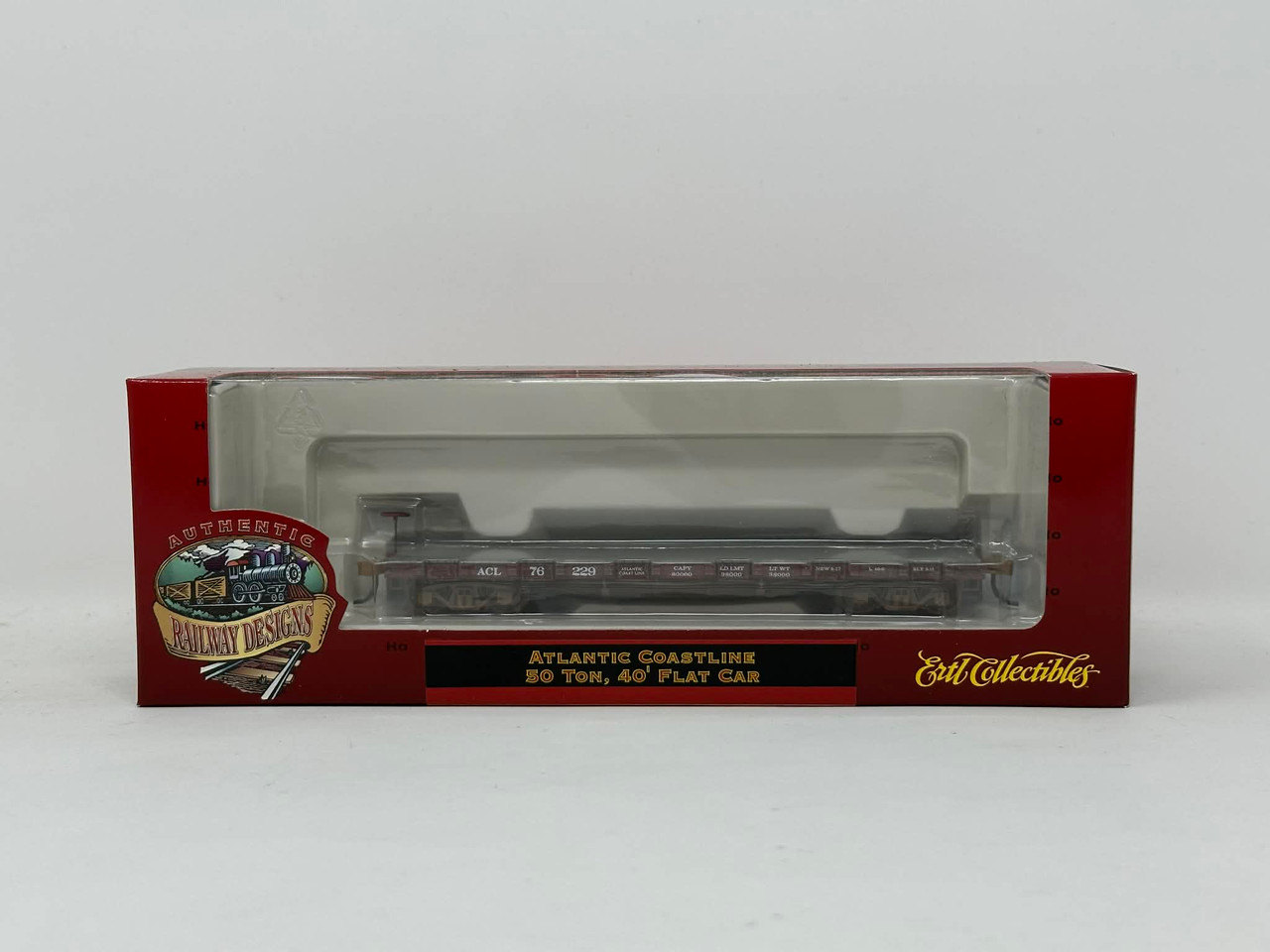 Ertl Collectibles HO 4979 50 Ton 40' Flat Car Atlantic Coast Line ACL #76229