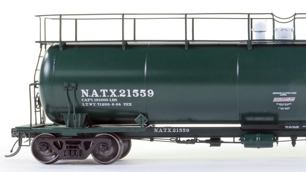 Tangent Scale Models HO 31012-04 NACC 1963-Design 20,500 Gallon Non-Insulated Tank Car 'Anderson Clayton Foods 1973+' NATX #21559
