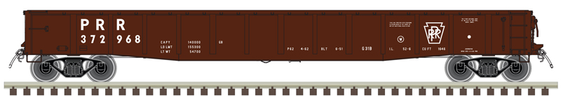 Atlas Master N 50006411 ACF 70-Ton 52' Gondola Pennsylvania Railroad 'plain Keystone' PRR #372968