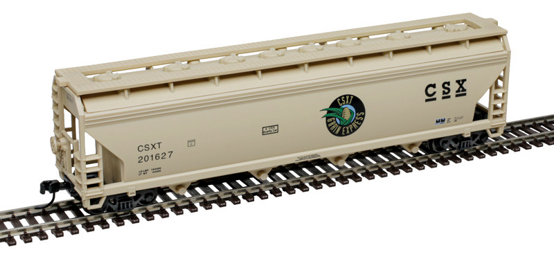 Atlas Trainman N 50007109 ACF 5250 4-Bay Centerflow Covered Hopper CSX 'Grain Express' CSXT #201598