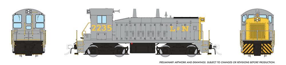 Rapido Trains Inc HO 27086 DCC Ready EMD SW9 Locomotive Louisville & Nashville 'Grey Scheme' L&N #2235