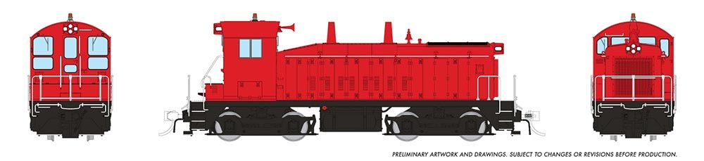 Rapido Trains Inc HO 27098 DCC Ready EMD SW9 Locomotive Industrial Red