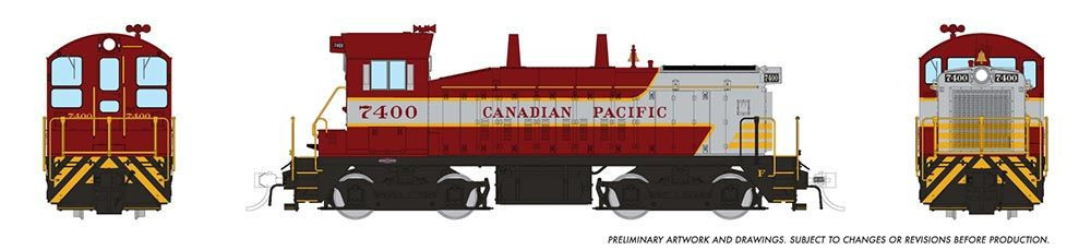 Rapido Trains Inc HO 27576 DCC/ESU LokSound V5 Equipped EMD SW9 Locomotive Canadian Pacific 'Block Scheme' CP #7403