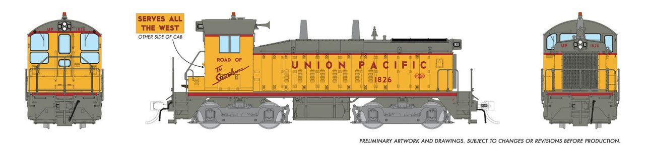Rapido Trains Inc HO 27596 DCC/ESU LokSound V5 Equipped EMD SW9 Locomotive Union Pacific UP #1838