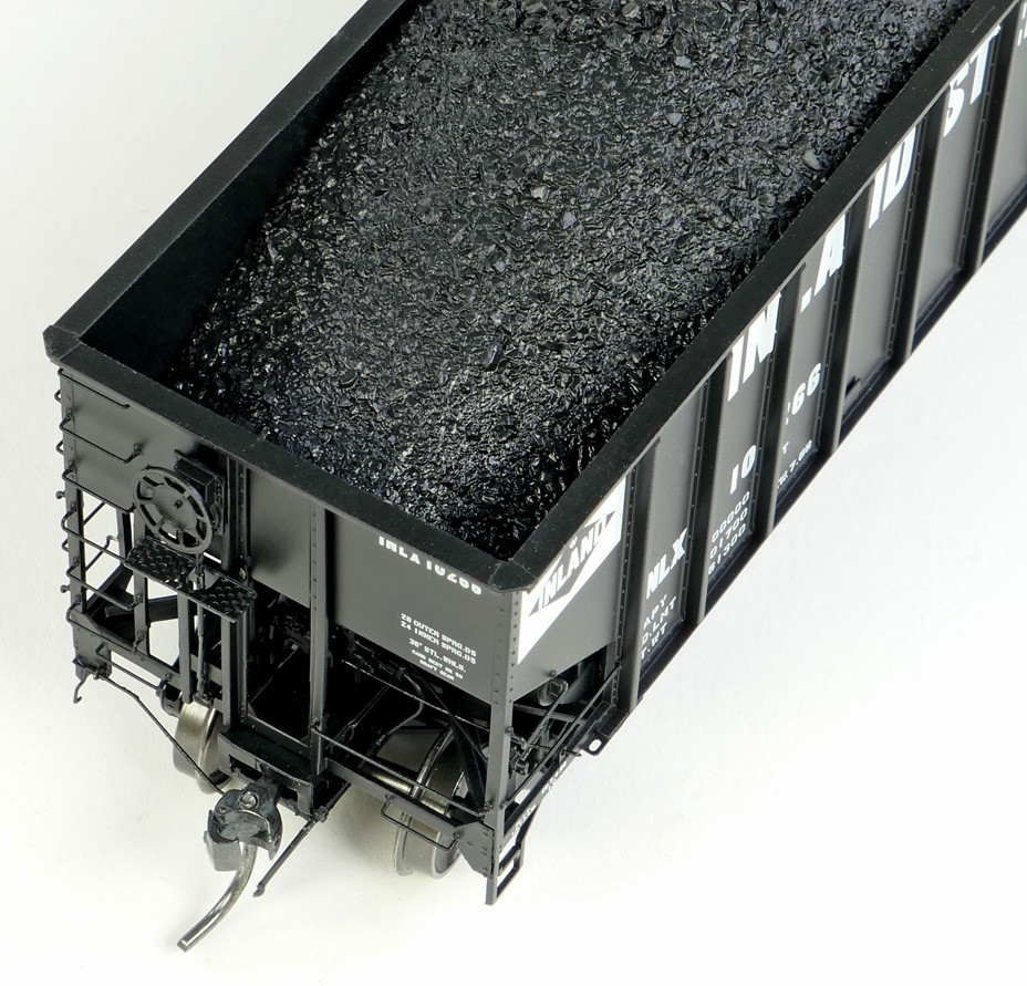 Tangent Scale Models HO 32111-18 IC Centralia Shops 3834CuFt Quad Coal Hopper Inland Steel 'Delivery Black 1968' INLX #10258