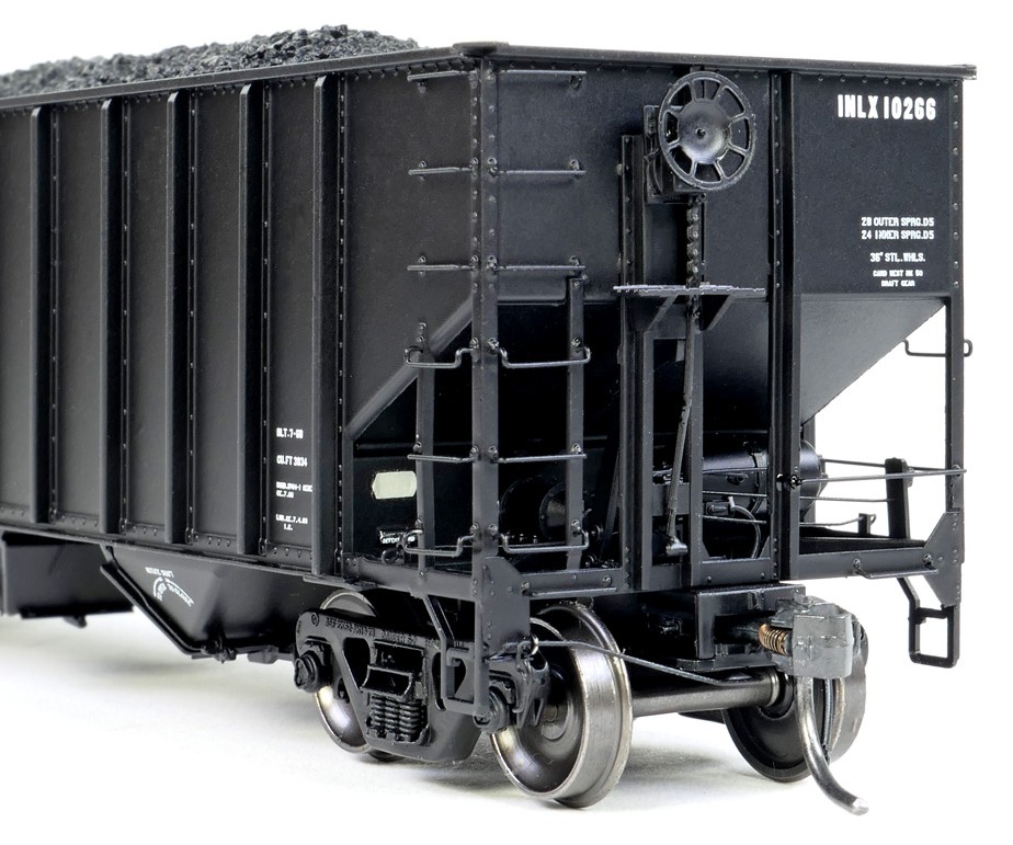 Tangent Scale Models HO 32111-23 IC Centralia Shops 3834CuFt Quad Coal Hopper Inland Steel 'Delivery Black 1968' INLX #10267