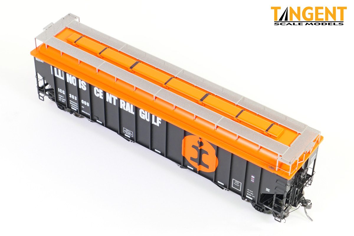 Tangent Scale Models HO 32109-01 Illinois Central Gulf ICG Orange Hopper Topper 1973+ 3-Pack 