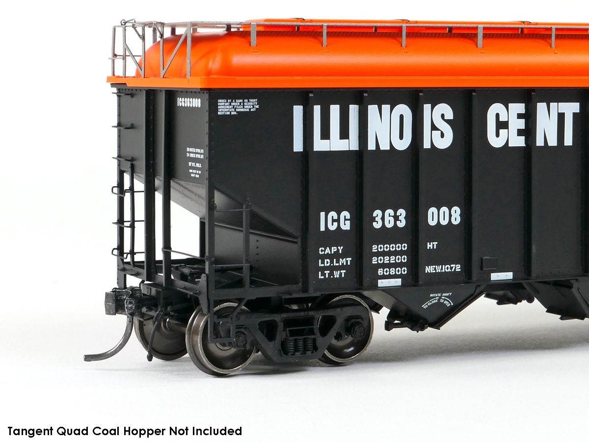 Tangent Scale Models HO 32109-01 Illinois Central Gulf ICG Orange Hopper Topper 1973+ 3-Pack 