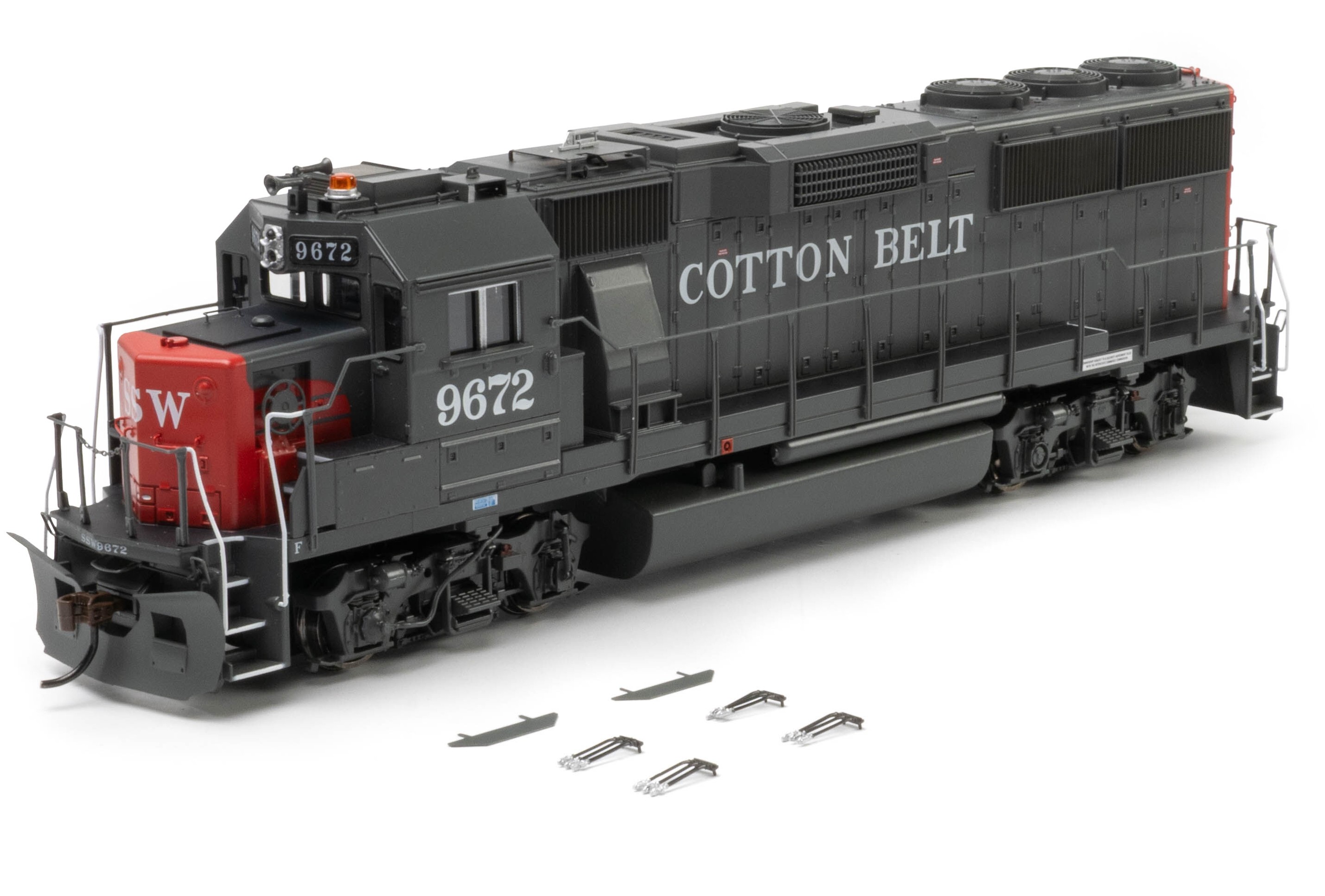 Athearn HO ATH-1188 DCC Ready EMD GP60 Locomotive Cotton Belt SSW #9672