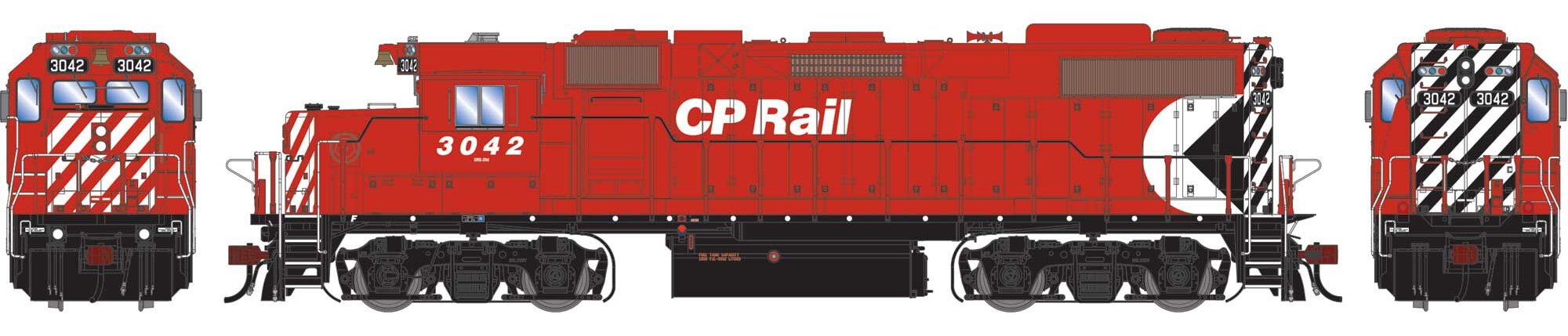 Athearn Genesis HO ATHG-1382 DCC Ready EMD GP38-2 Locomotive CP Rail 'Multimark' CPR #3042