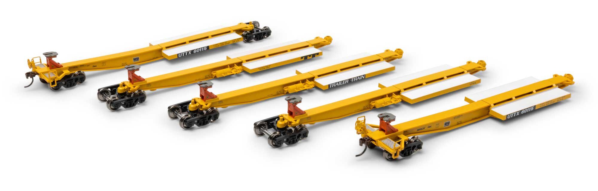 Athearn HO ATH-2103 Impack Spine Car Santa Fe Trailer Train UTTX #60115 5-Pack