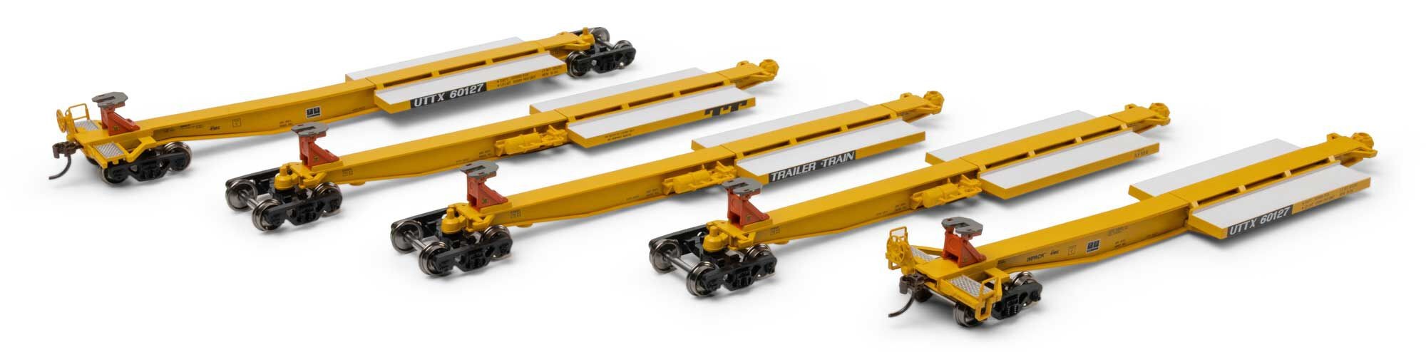 Athearn HO ATH-2104 Impack Spine Car Santa Fe Trailer Train UTTX #60127 5-Pack