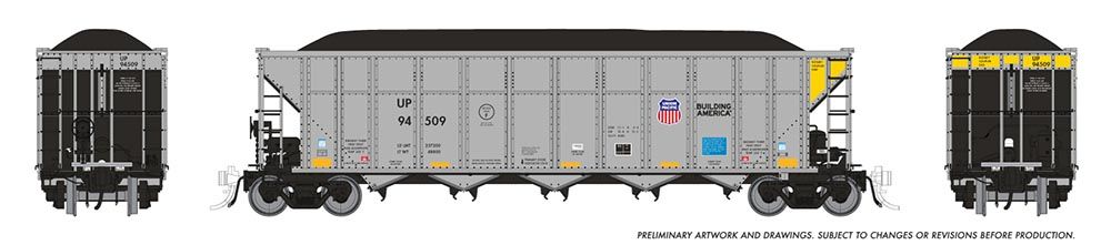 Rapido Trains Inc HO 169062A AutoFlood III Coal Hopper Union Pacific 'Building America' UP Single Car #2