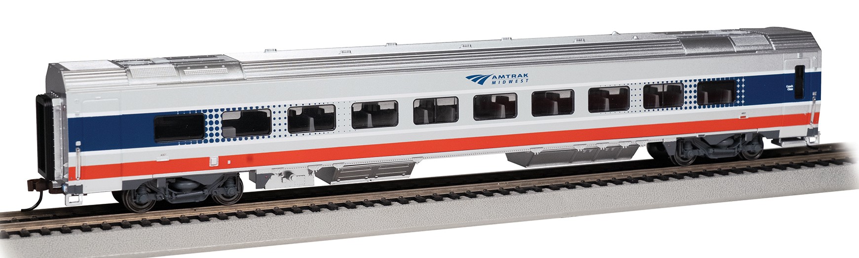 Bachmann HO 74501 Siemens Mobility Venture Coach Amtrak Midwest #4001