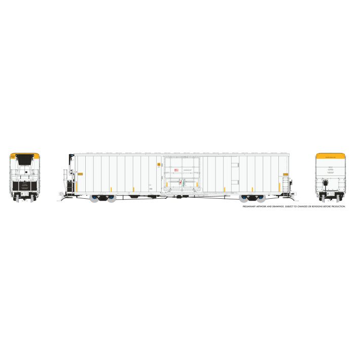 Rapido Trains Inc HO 167099 Greenbrier 7780cuft Reefer White Unlettered Single Car