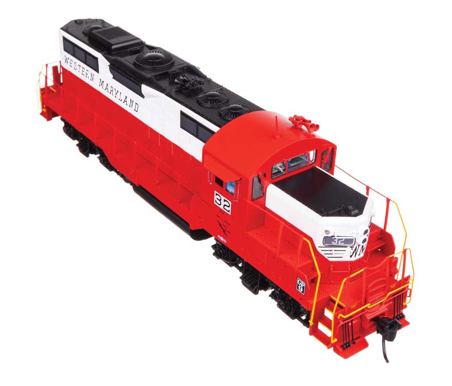 WalthersProto HO 920-42738 DCC/ESU LokSound V5 Equipped EMD GP9 Phase II Western Maryland WM #32 'Red/White/Black'