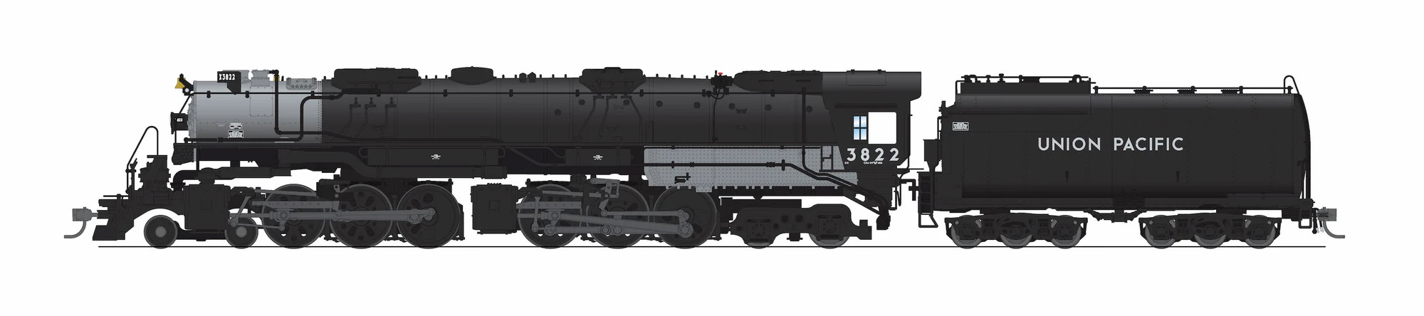 Broadway Limited Imports HO 9912 Stealth Series DCC-Ready UP Early Challenger CSA-2 #3822 Post-1947 'Integral Cast Cylinder Front Engine'