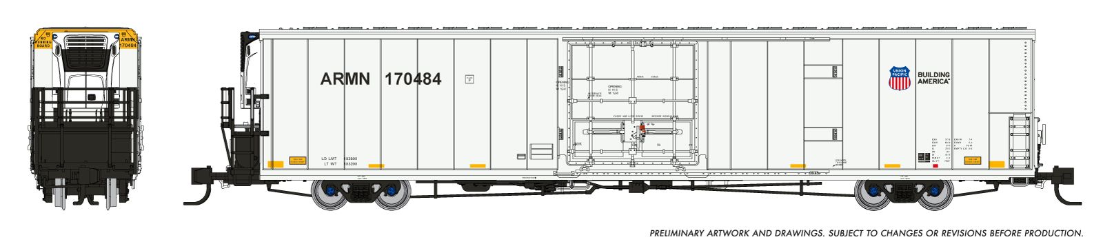 Rapido Trains Inc N 567005 Greenbrier 72’ IL 7780 Reefer Union Pacific ARMN 6-Pack #2