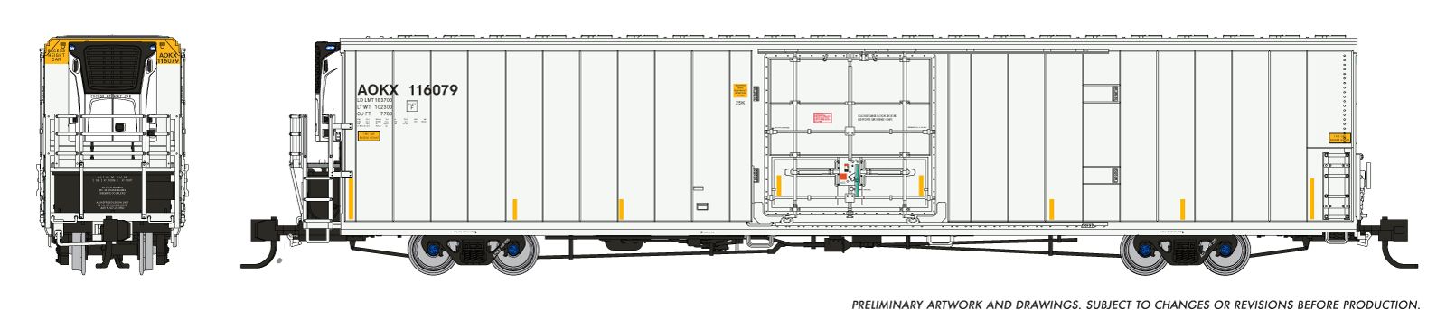 Rapido Trains Inc N 567006 Greenbrier 72’ IL 7780 Reefer AOKX 6-Pack