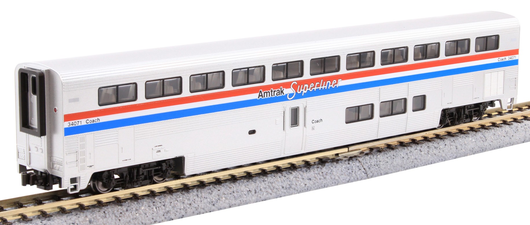 Kato N 106-3530 DCC Ready Amtrak F40PH Locomotive & Superliner Phase III 4-Unit Set
