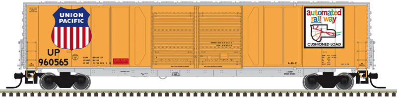 Atlas Master HO 20007828 ACF 60' Double-Door Auto Parts Boxcar Union Pacific 'Automated Railway' UP #960571