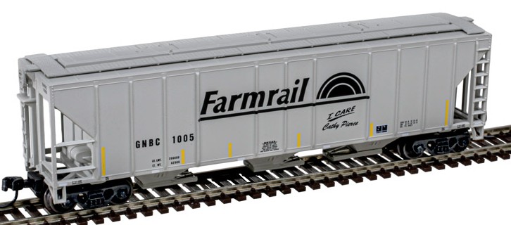 Atlas Master N 50006793 PS-2 4427 3-Bay Covered Hopper Farmrail GNBC #1005