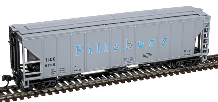 Atlas Master N 50006796 PS-2 4427 3-Bay Covered Hopper Pillsbury TLDX #5705