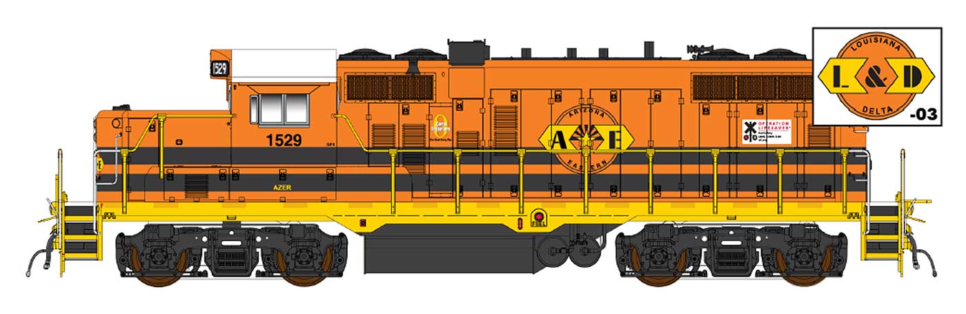 Intermountain HO 49871S-03 DCC/ESU LokSound V5 Equipped Paducah GP10 Locomotive Genesee & Wyoming Louisiana & Delta L&D #1850