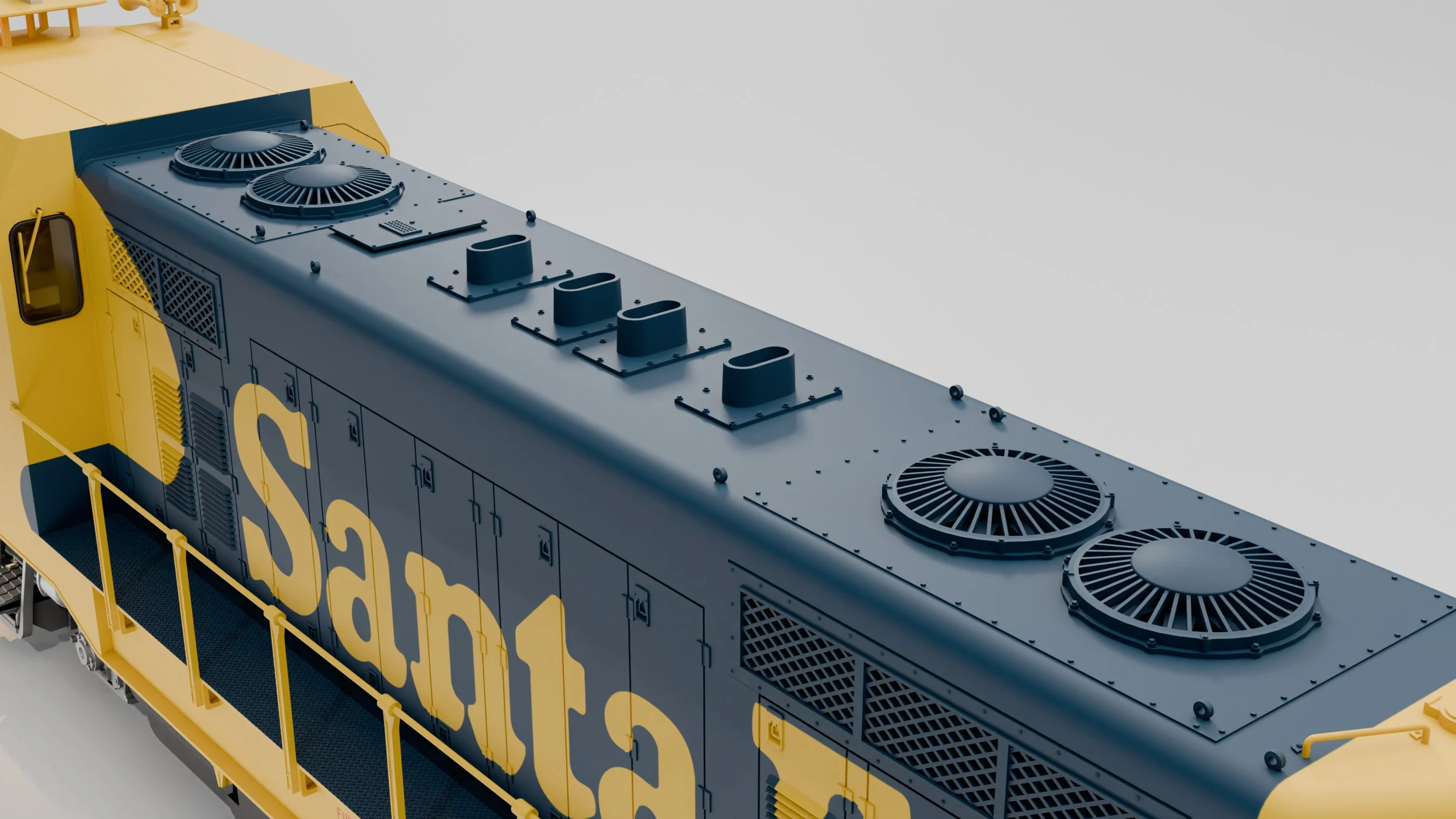 Rapido Trains Inc HO 70616 DCC/ESU LokSound V5 Equipped Santa Fe CF7 Locomotive w/Round Cab AT&SF 'Yellow Pinstripe' #2630