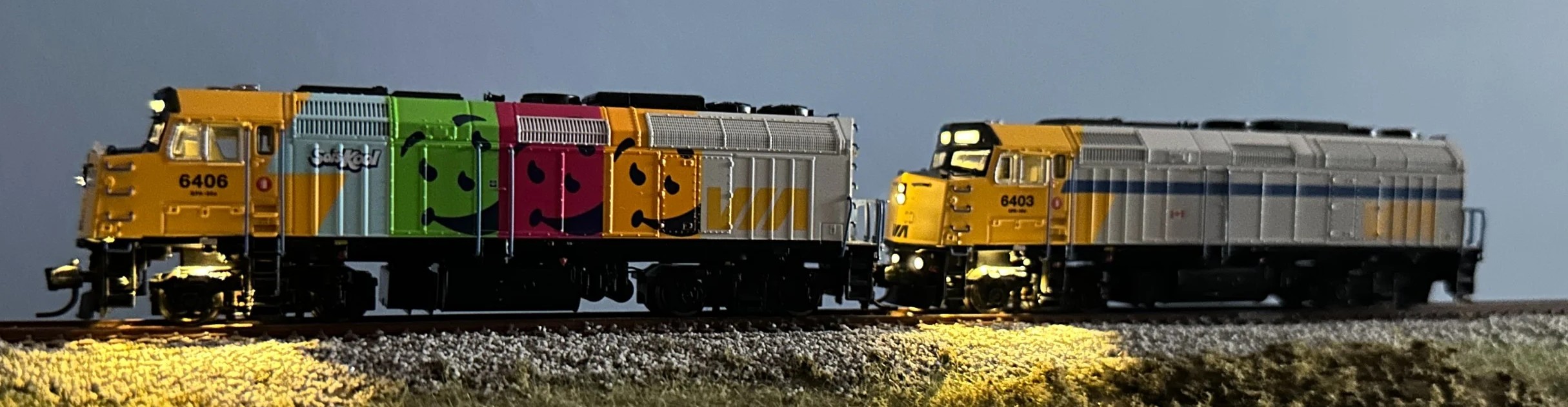 Rapido Trains Inc N 580516 DCC/ESU LokSound V5 Equipped F40PH-2D Locomotive VIA Rail 'Operation Lifesaver Scheme' VIA #6411