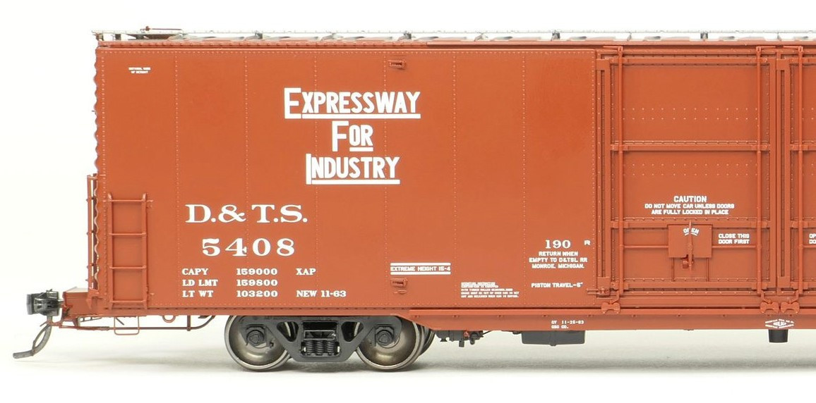 Tangent Scale Models HO 33016-06 Greenville 6,000CuFt 60' Double Door Box Car Detroit and Toledo Shore Line 'Delivery Red 11-1963' DTS #5409
