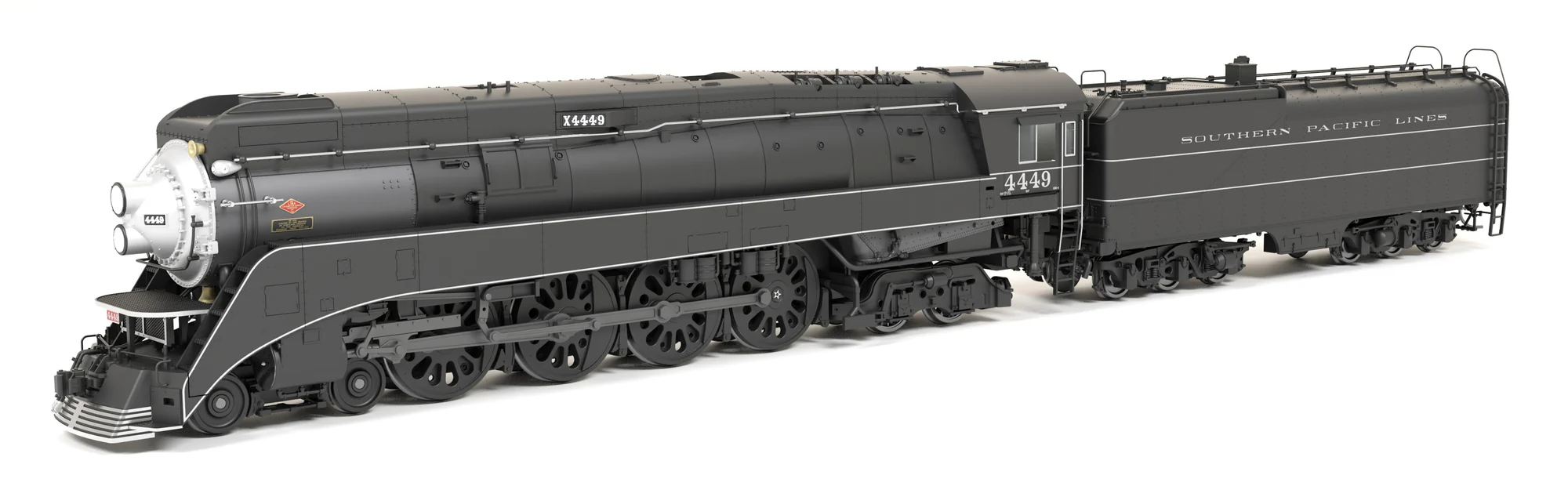 Broadway Limited Imports HO 9843 Stealth Series DCC-Ready Southern Pacific GS-4 SP #4449 2001 Excursion Black w/ Pinstripes