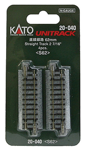 KATO UNITRACK まとめ売り Kato N 20-040 Unitrack Straight Track 62mm 2-7/16