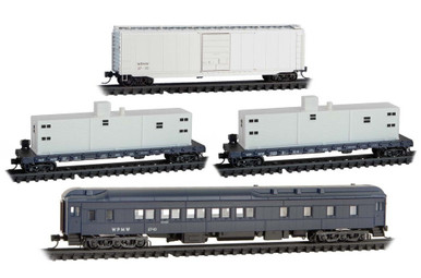 鉄道模型 Micro-Trains 98302276 BNSF Flatcar With 89' & 60' Flatcar w/Boeing Fuselage Load - Ready to Run -- BNSF