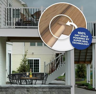 20' SpaceMaker Tropical Brown Watertight Decking