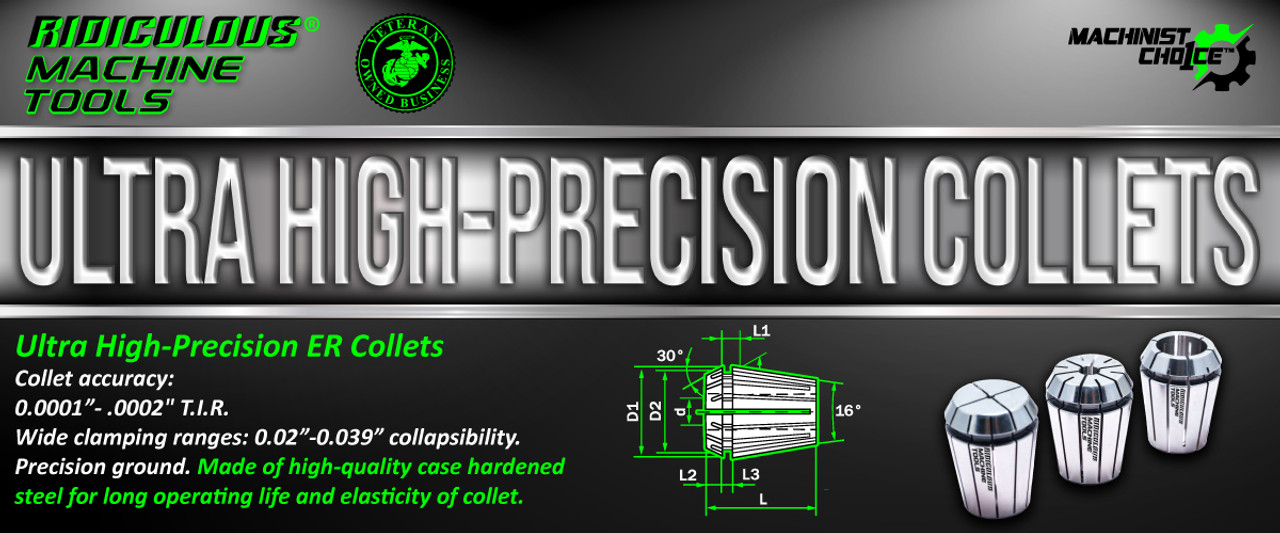 ULTRA HIGH PRECISION ER COLLETS