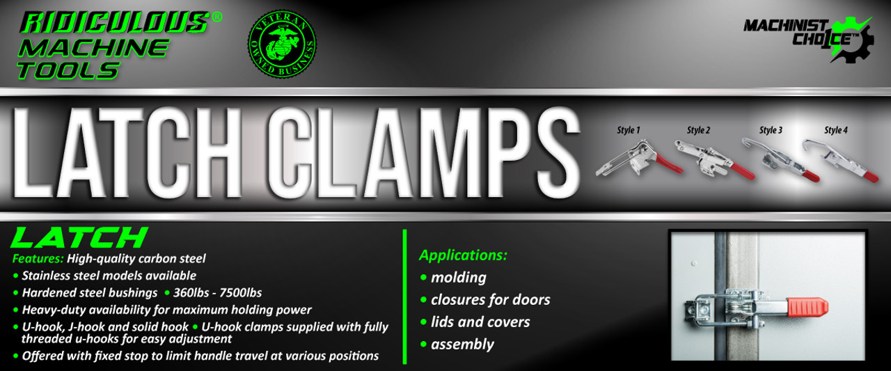 High Quality 1000lbs Latch Toggle Clamps - Ridiculous Machine Tools