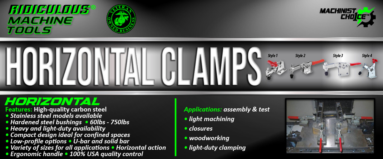 HORIZONTAL Manual Toggle Clamps