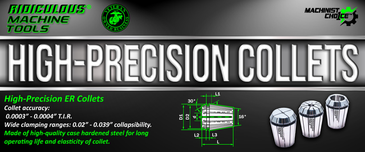 HIGH PRECISION ER SPRING COLLETS