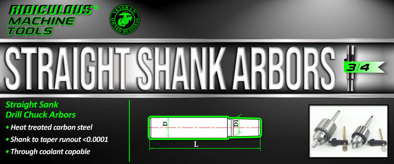 Keyless 3/16- 3/4 Drill Chuck With 3/4 Straight Shank 